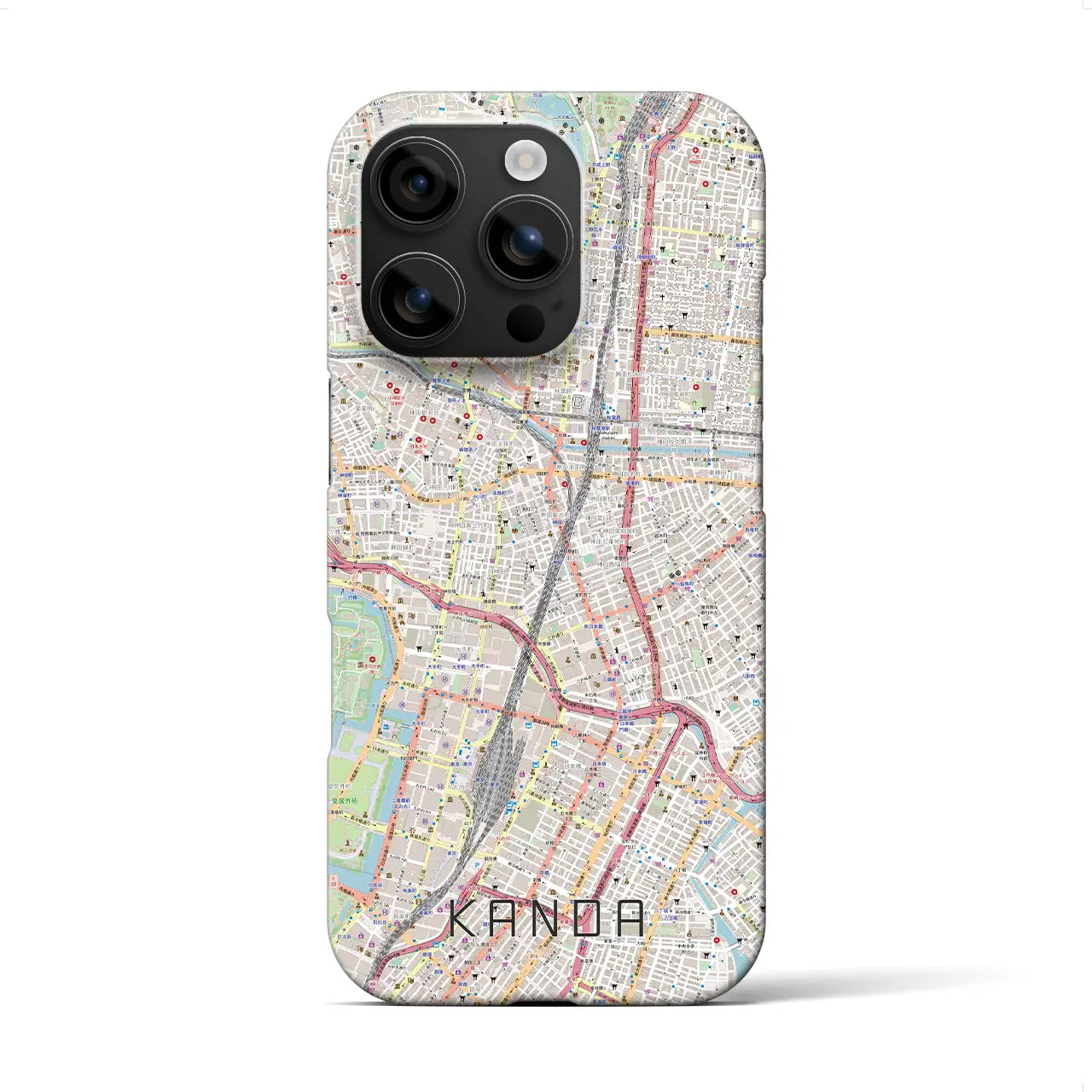 【神田(東京都)】地図柄iPhoneケース(バックカバータイプ)