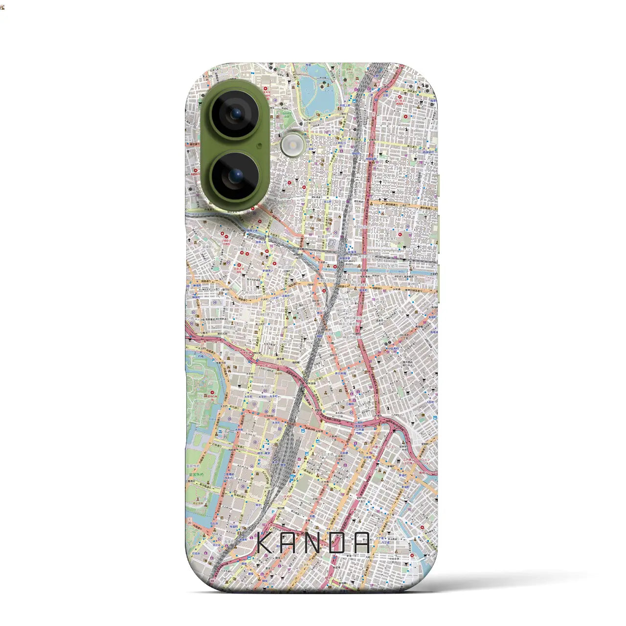 【神田(東京都)】地図柄iPhoneケース(バックカバータイプ)