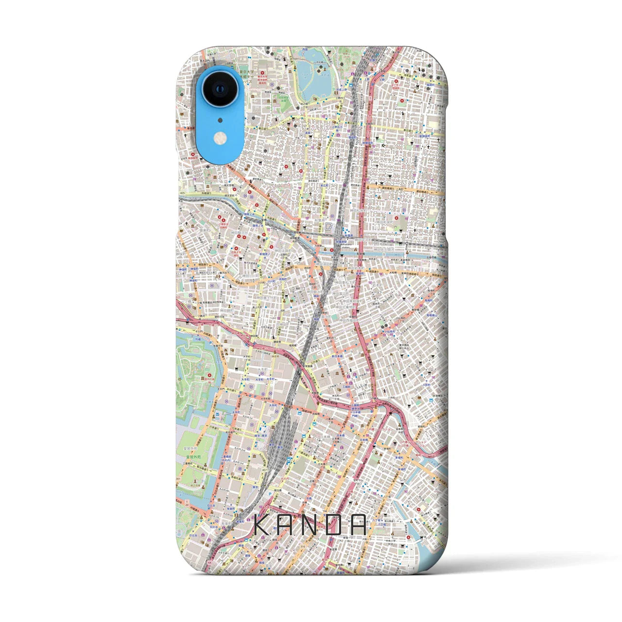 【神田(東京都)】地図柄iPhoneケース(バックカバータイプ)
