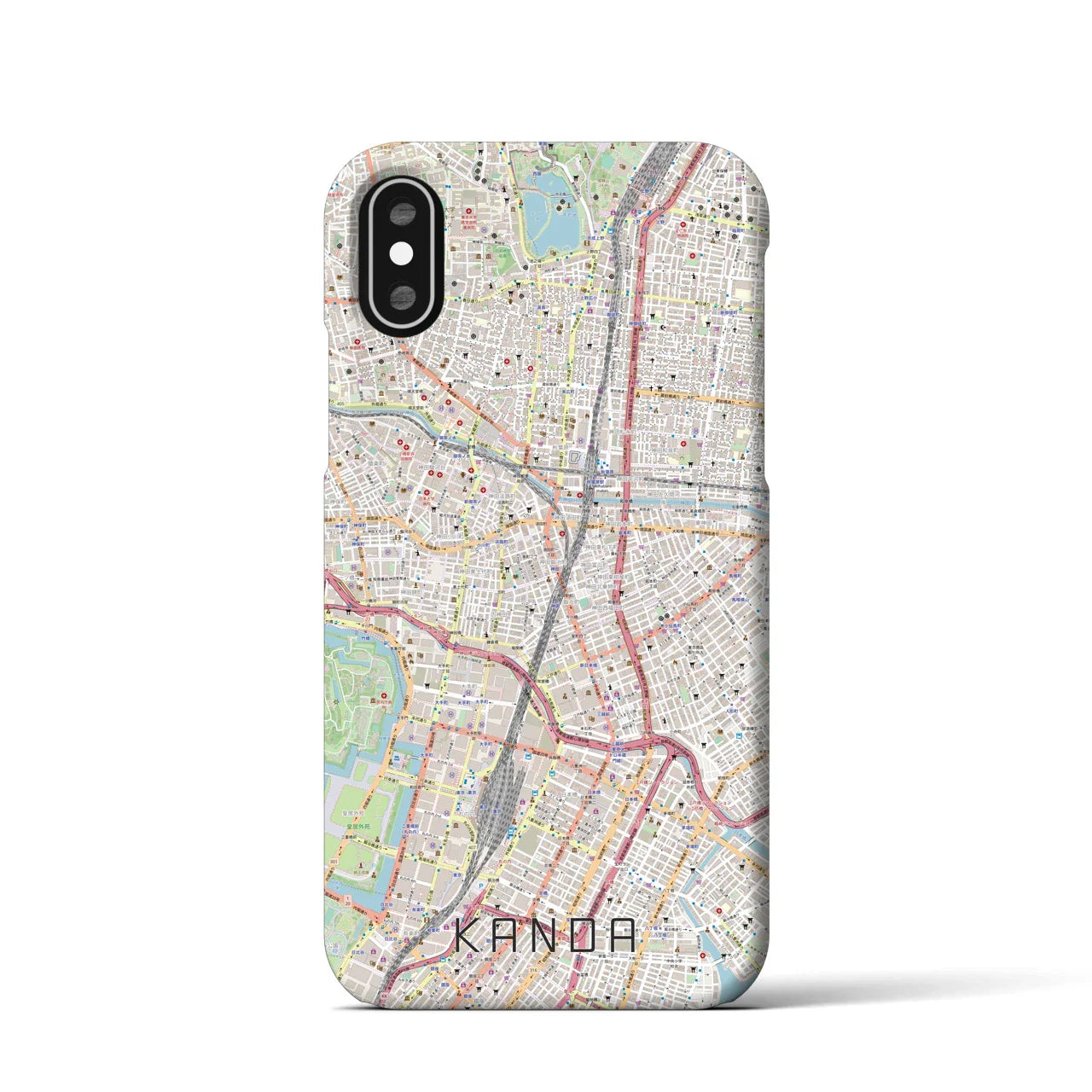 【神田(東京都)】地図柄iPhoneケース(バックカバータイプ)