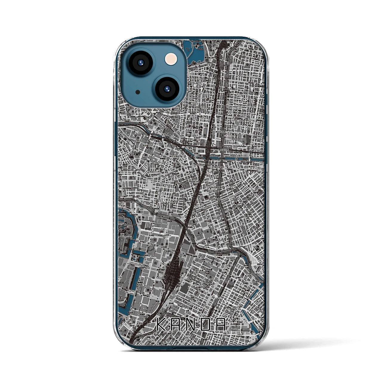 【神田(東京都)】地図柄iPhoneケース(クリアタイプ)