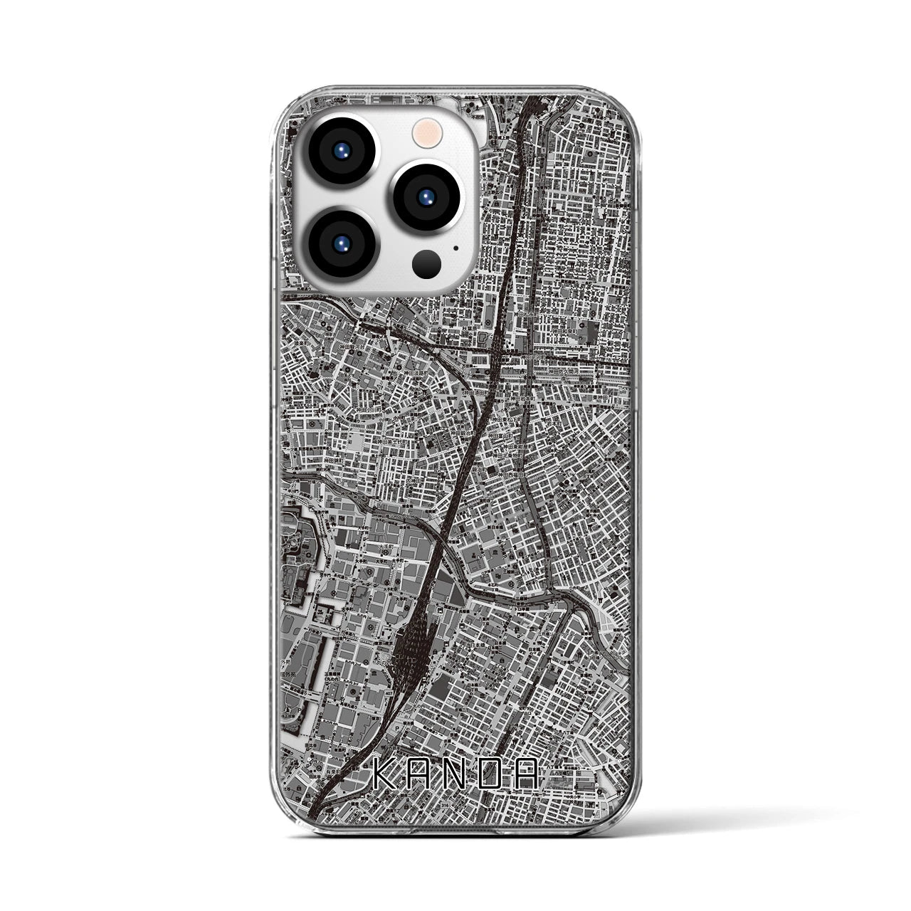 【神田(東京都)】地図柄iPhoneケース(クリアタイプ)