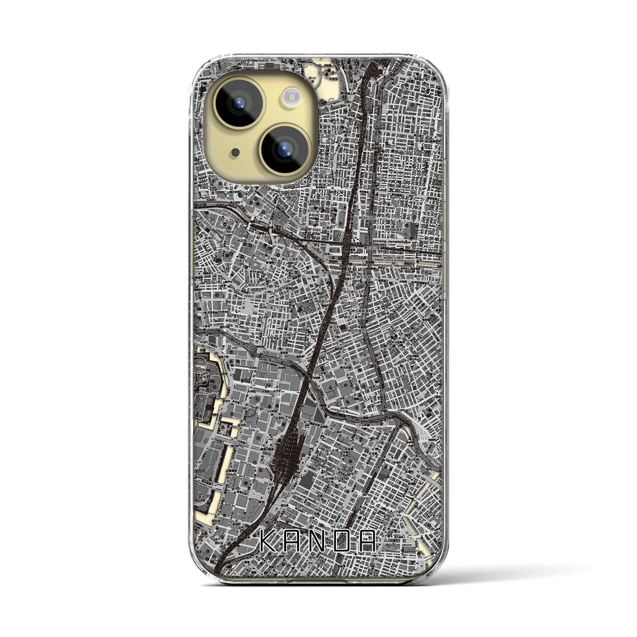 【神田(東京都)】地図柄iPhoneケース(クリアタイプ)