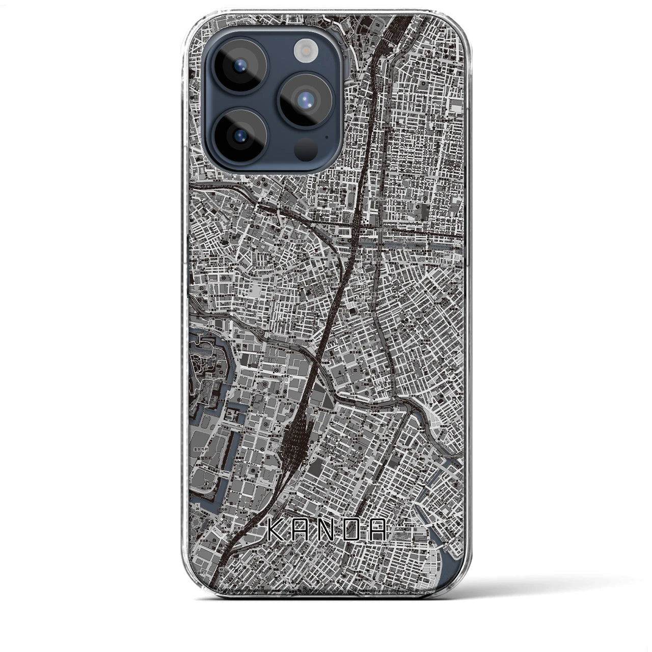 【神田(東京都)】地図柄iPhoneケース(クリアタイプ)