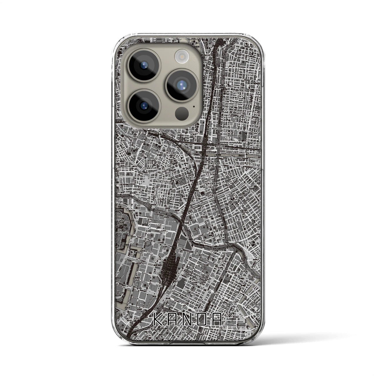 【神田(東京都)】地図柄iPhoneケース(クリアタイプ)