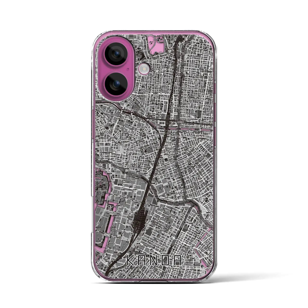 【神田(東京都)】地図柄iPhoneケース(クリアタイプ)