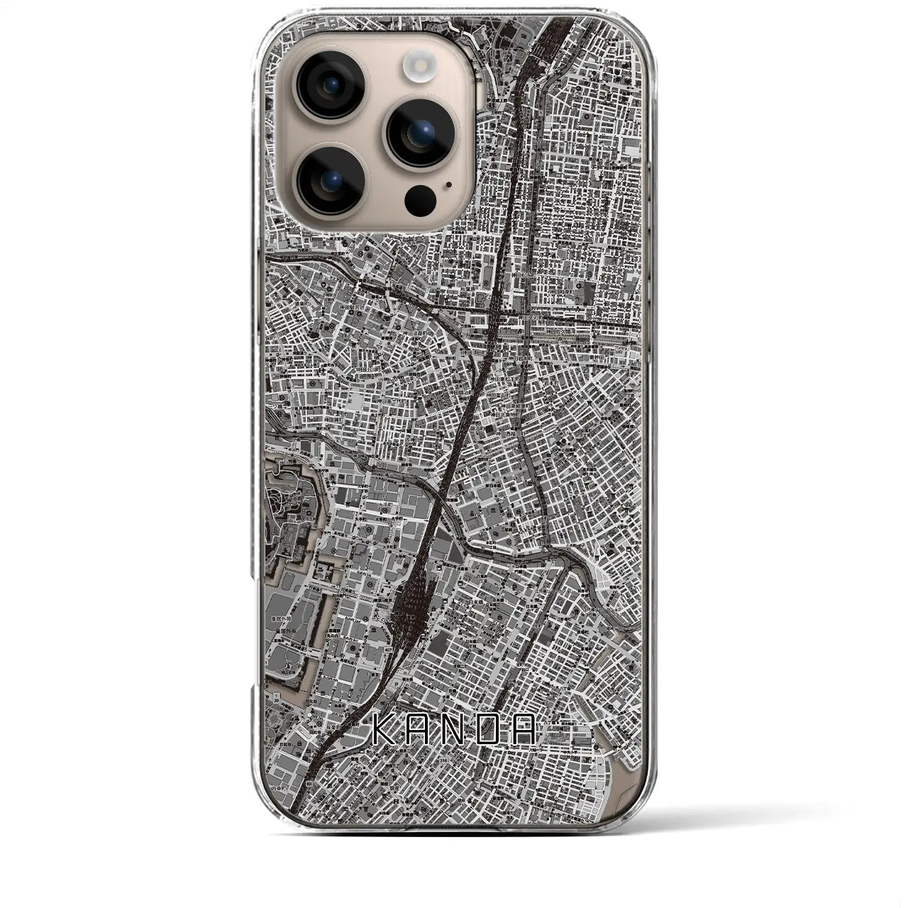 【神田(東京都)】地図柄iPhoneケース(クリアタイプ)