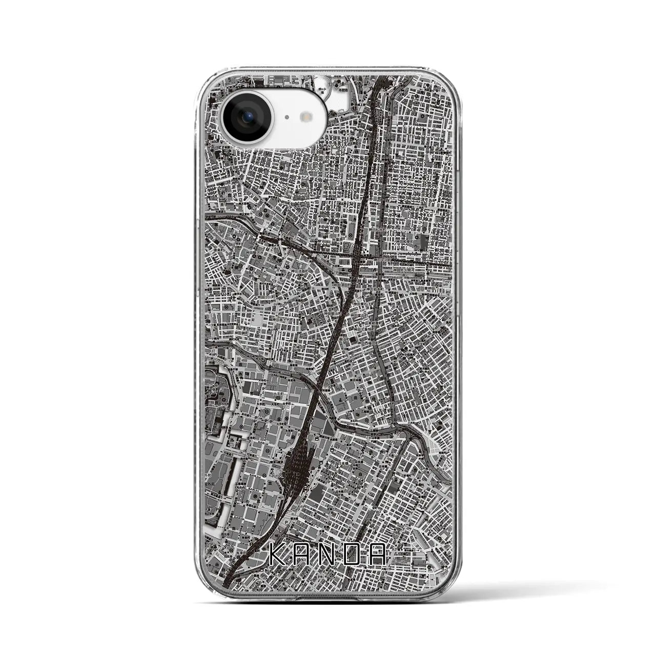 【神田(東京都)】地図柄iPhoneケース(クリアタイプ)
