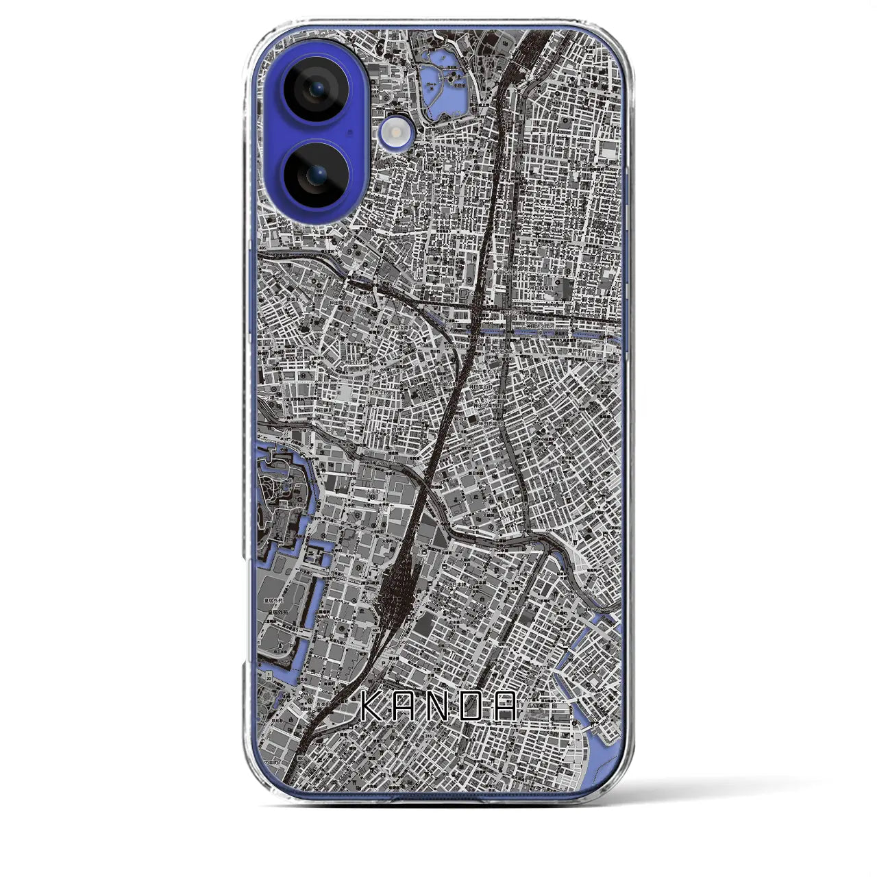 【神田(東京都)】地図柄iPhoneケース(クリアタイプ)