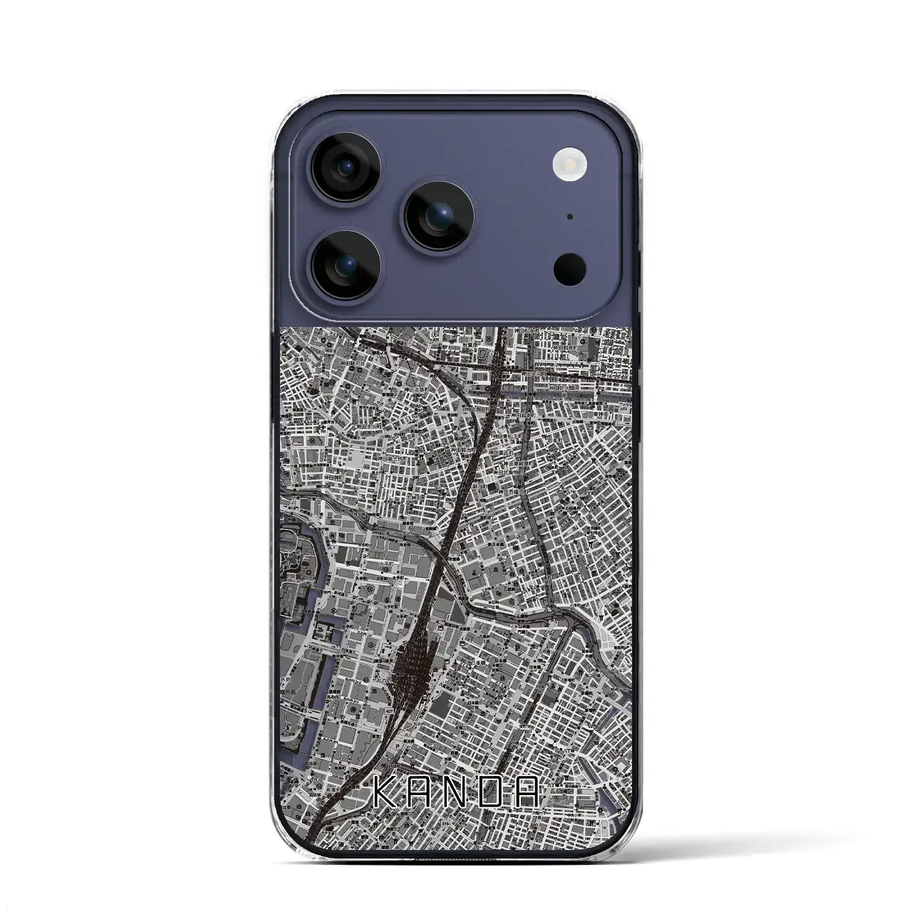 【神田(東京都)】地図柄iPhoneケース(クリアタイプ)