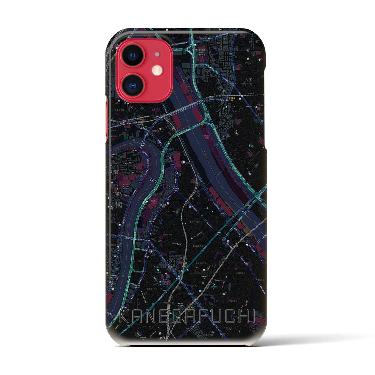【鐘ヶ淵(東京都)】地図柄iPhoneケース(バックカバータイプ)