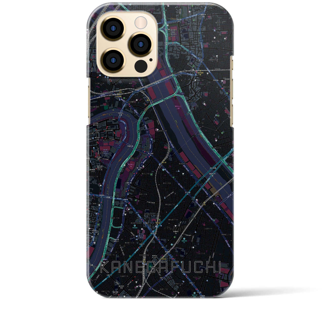 【鐘ヶ淵(東京都)】地図柄iPhoneケース(バックカバータイプ)