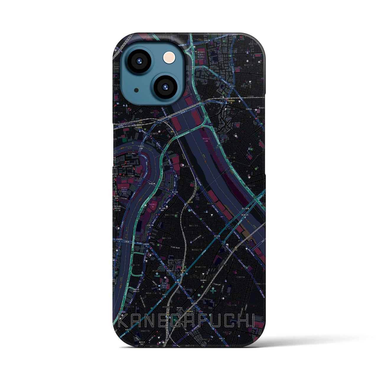 【鐘ヶ淵(東京都)】地図柄iPhoneケース(バックカバータイプ)
