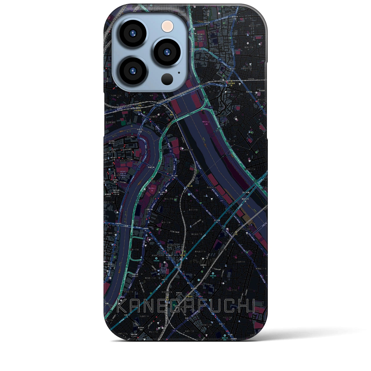 【鐘ヶ淵(東京都)】地図柄iPhoneケース(バックカバータイプ)