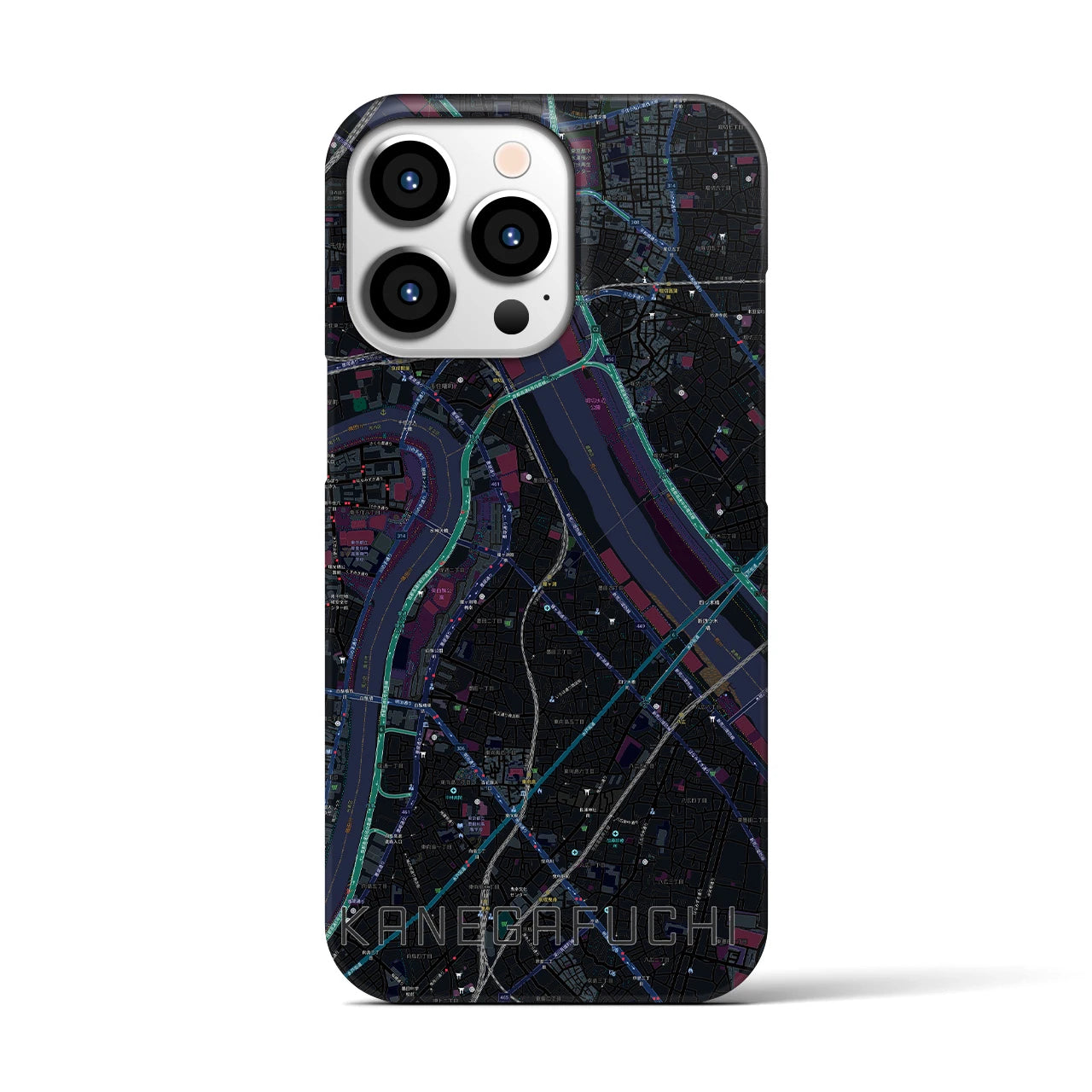 【鐘ヶ淵(東京都)】地図柄iPhoneケース(バックカバータイプ)