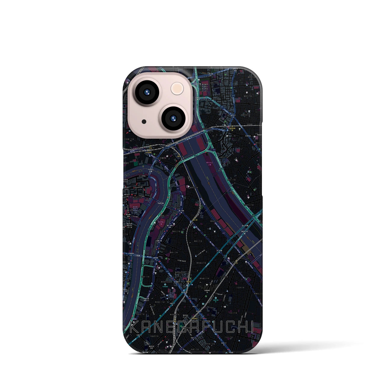 【鐘ヶ淵(東京都)】地図柄iPhoneケース(バックカバータイプ)