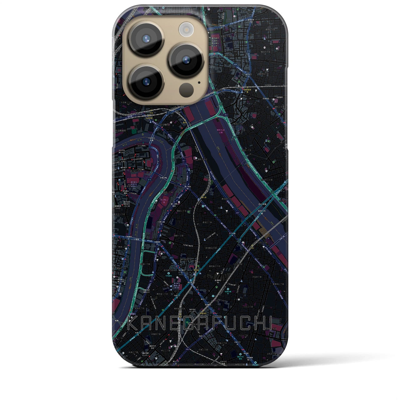 【鐘ヶ淵(東京都)】地図柄iPhoneケース(バックカバータイプ)