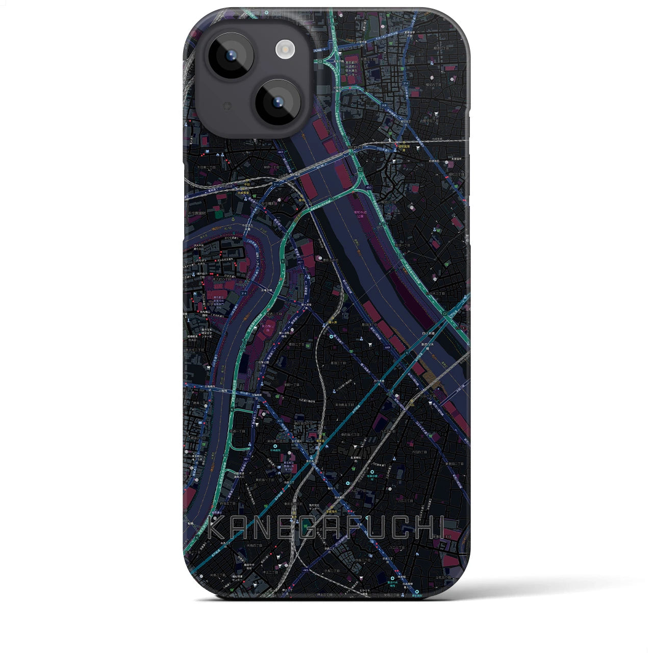 【鐘ヶ淵(東京都)】地図柄iPhoneケース(バックカバータイプ)