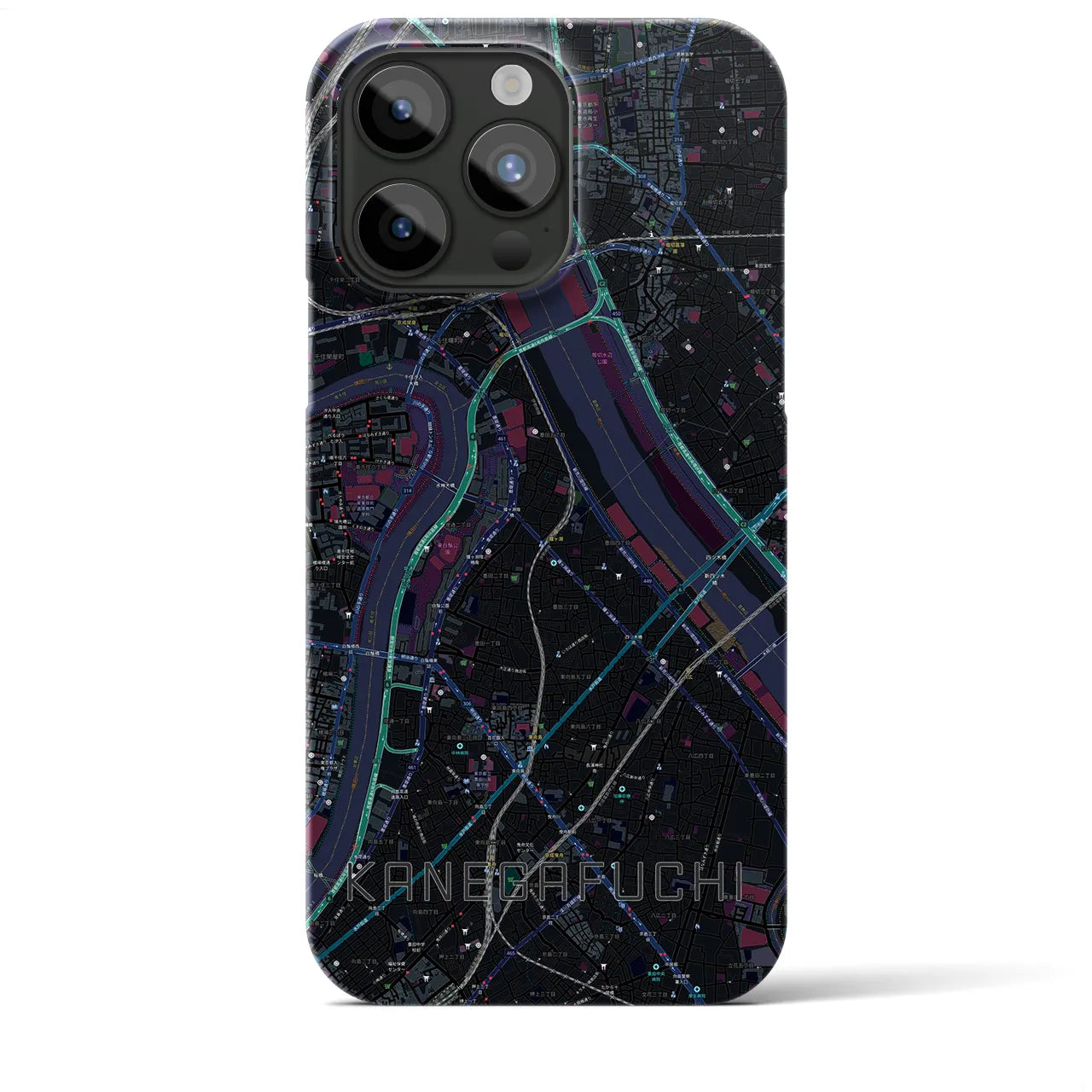 【鐘ヶ淵(東京都)】地図柄iPhoneケース(バックカバータイプ)