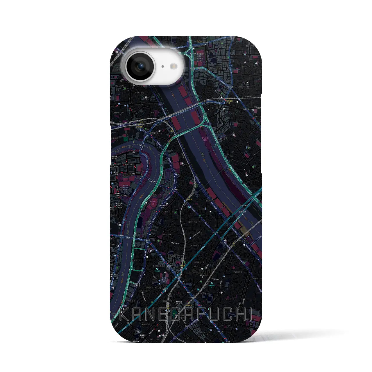【鐘ヶ淵(東京都)】地図柄iPhoneケース(バックカバータイプ)