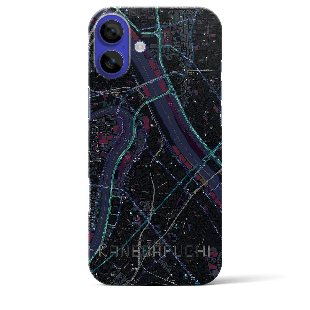 【鐘ヶ淵(東京都)】地図柄iPhoneケース(バックカバータイプ)