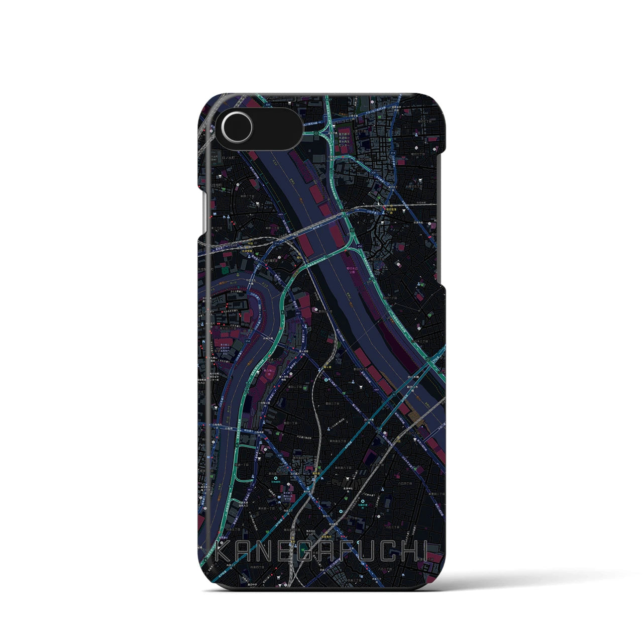 【鐘ヶ淵(東京都)】地図柄iPhoneケース(バックカバータイプ)