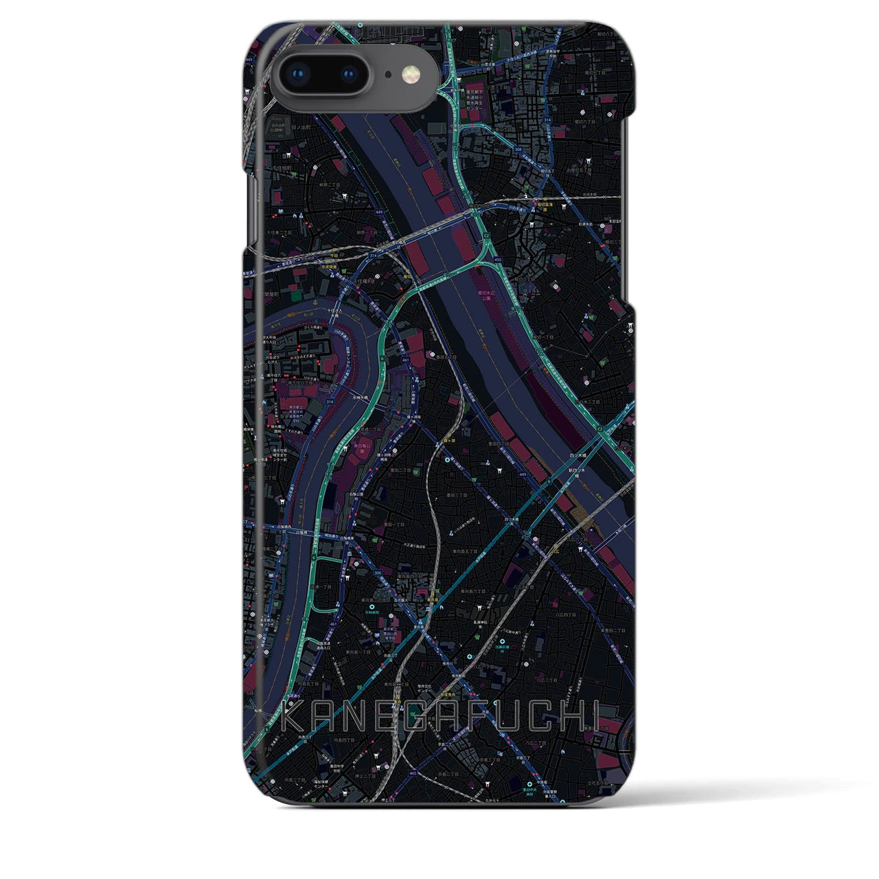 【鐘ヶ淵(東京都)】地図柄iPhoneケース(バックカバータイプ)