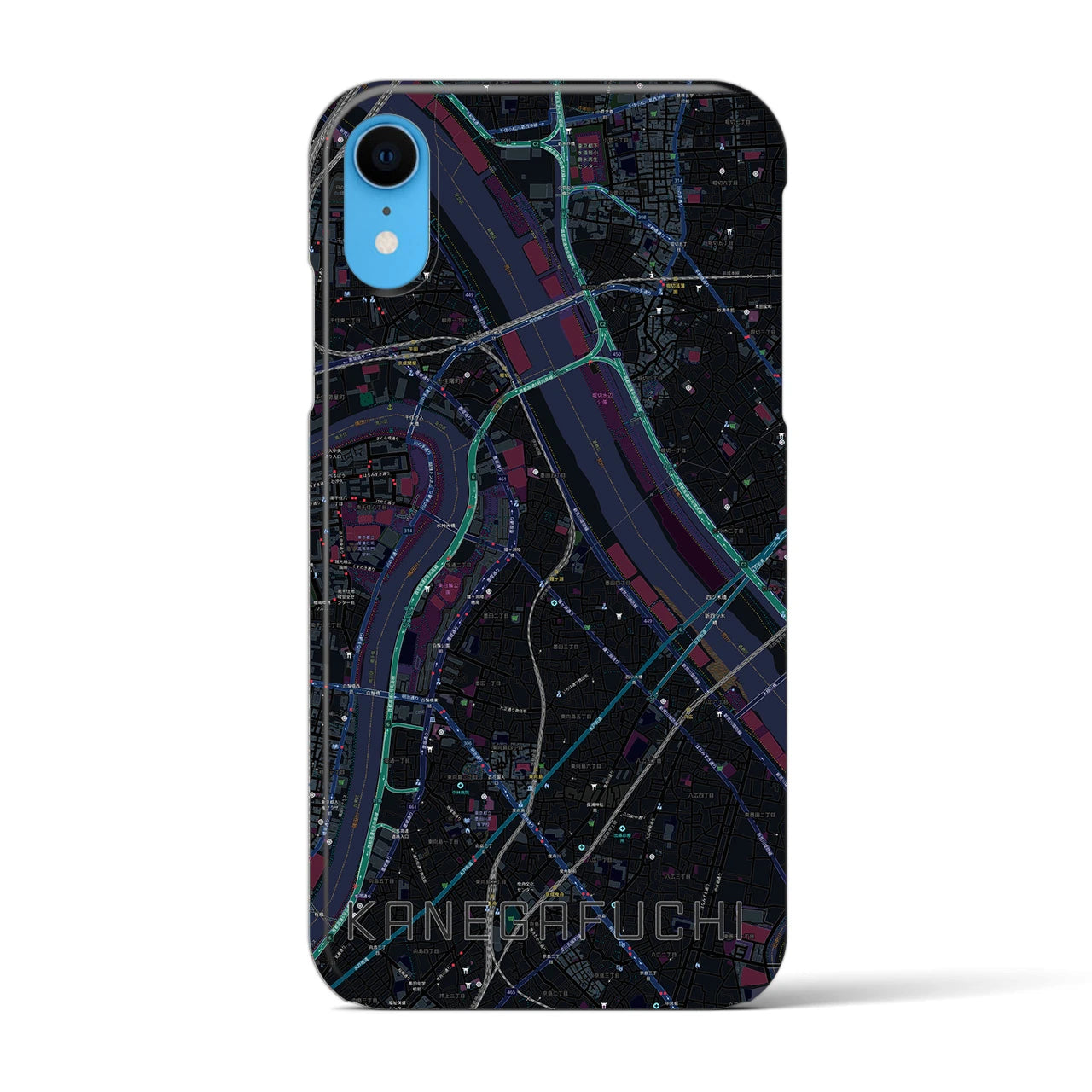 【鐘ヶ淵(東京都)】地図柄iPhoneケース(バックカバータイプ)