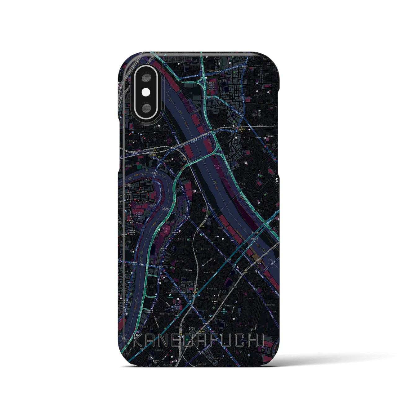 【鐘ヶ淵(東京都)】地図柄iPhoneケース(バックカバータイプ)
