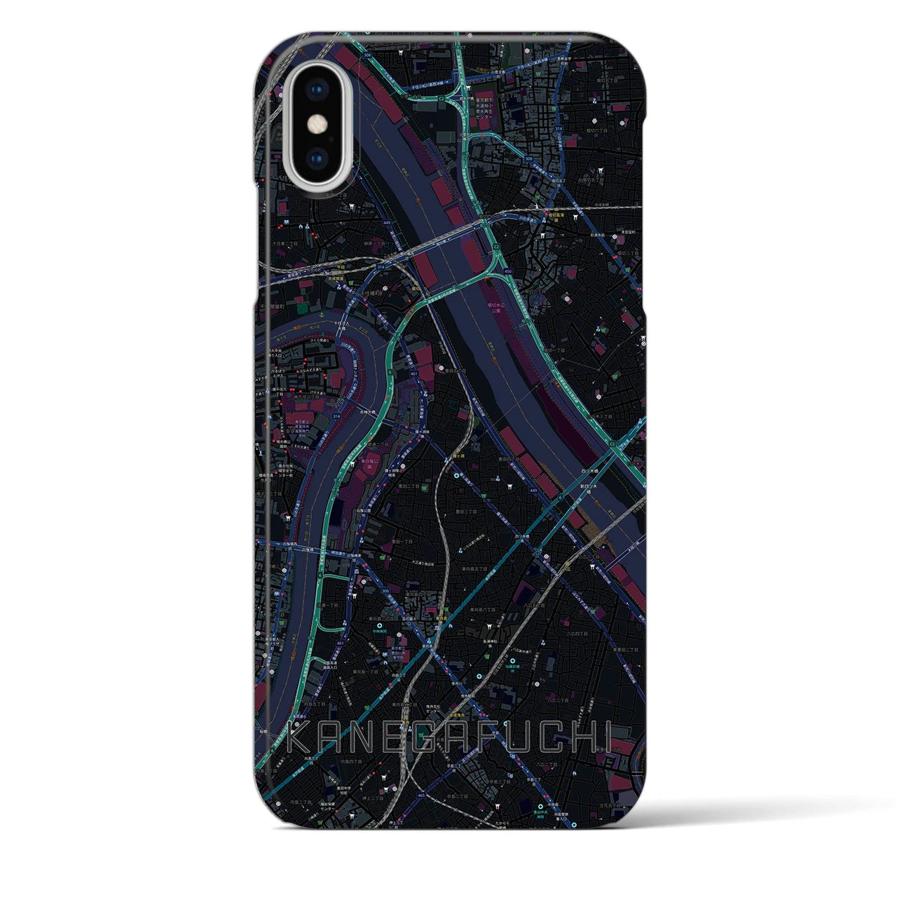 【鐘ヶ淵(東京都)】地図柄iPhoneケース(バックカバータイプ)
