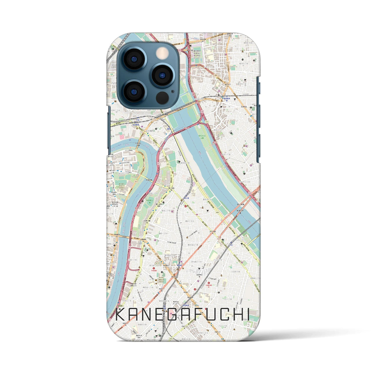 【鐘ヶ淵(東京都)】地図柄iPhoneケース(バックカバータイプ)