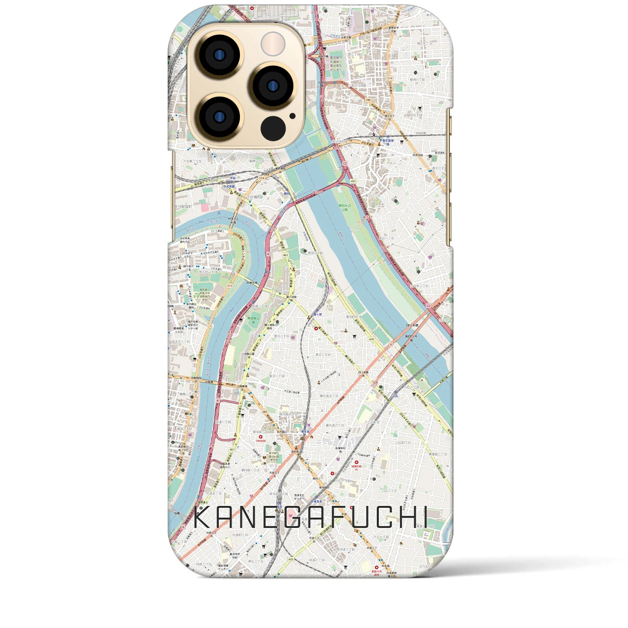 【鐘ヶ淵(東京都)】地図柄iPhoneケース(バックカバータイプ)