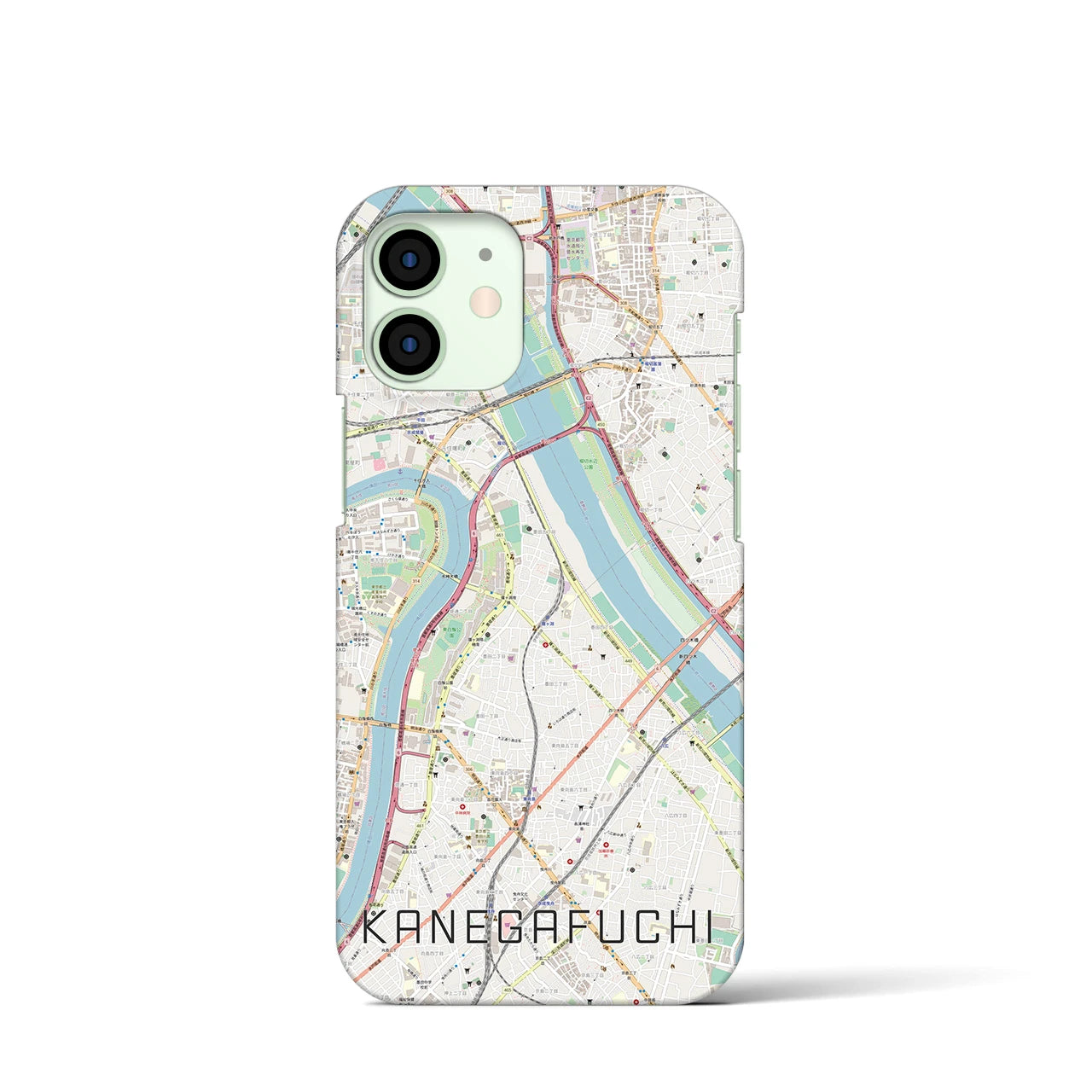 【鐘ヶ淵(東京都)】地図柄iPhoneケース(バックカバータイプ)