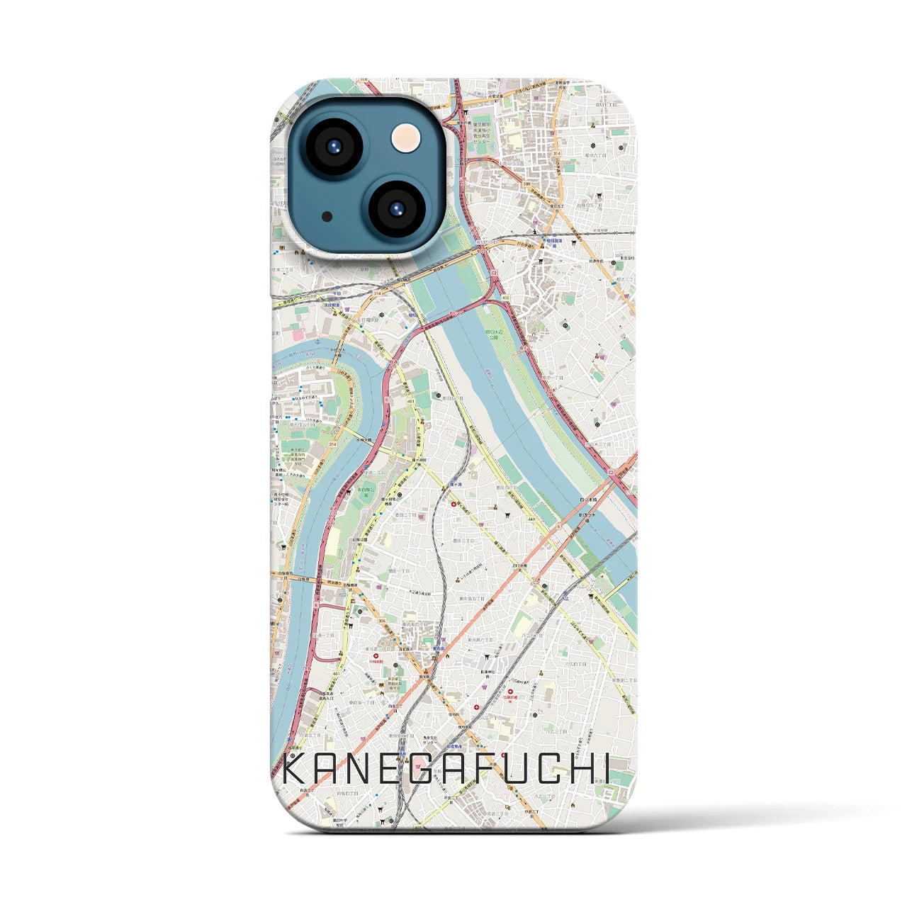 【鐘ヶ淵(東京都)】地図柄iPhoneケース(バックカバータイプ)