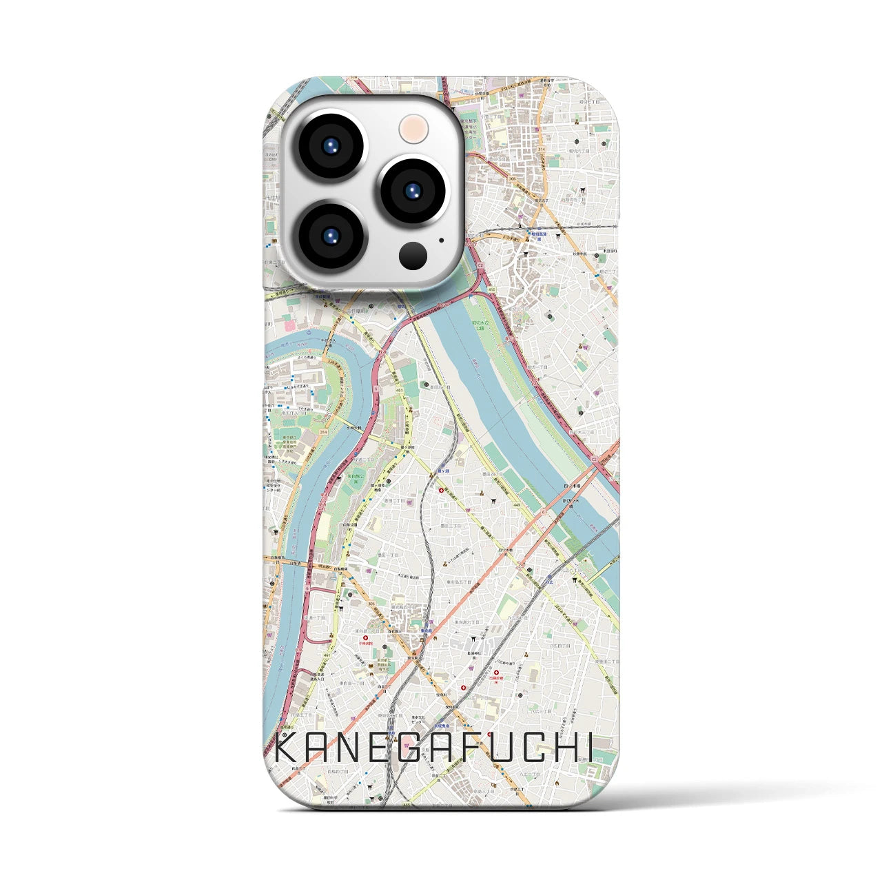 【鐘ヶ淵(東京都)】地図柄iPhoneケース(バックカバータイプ)