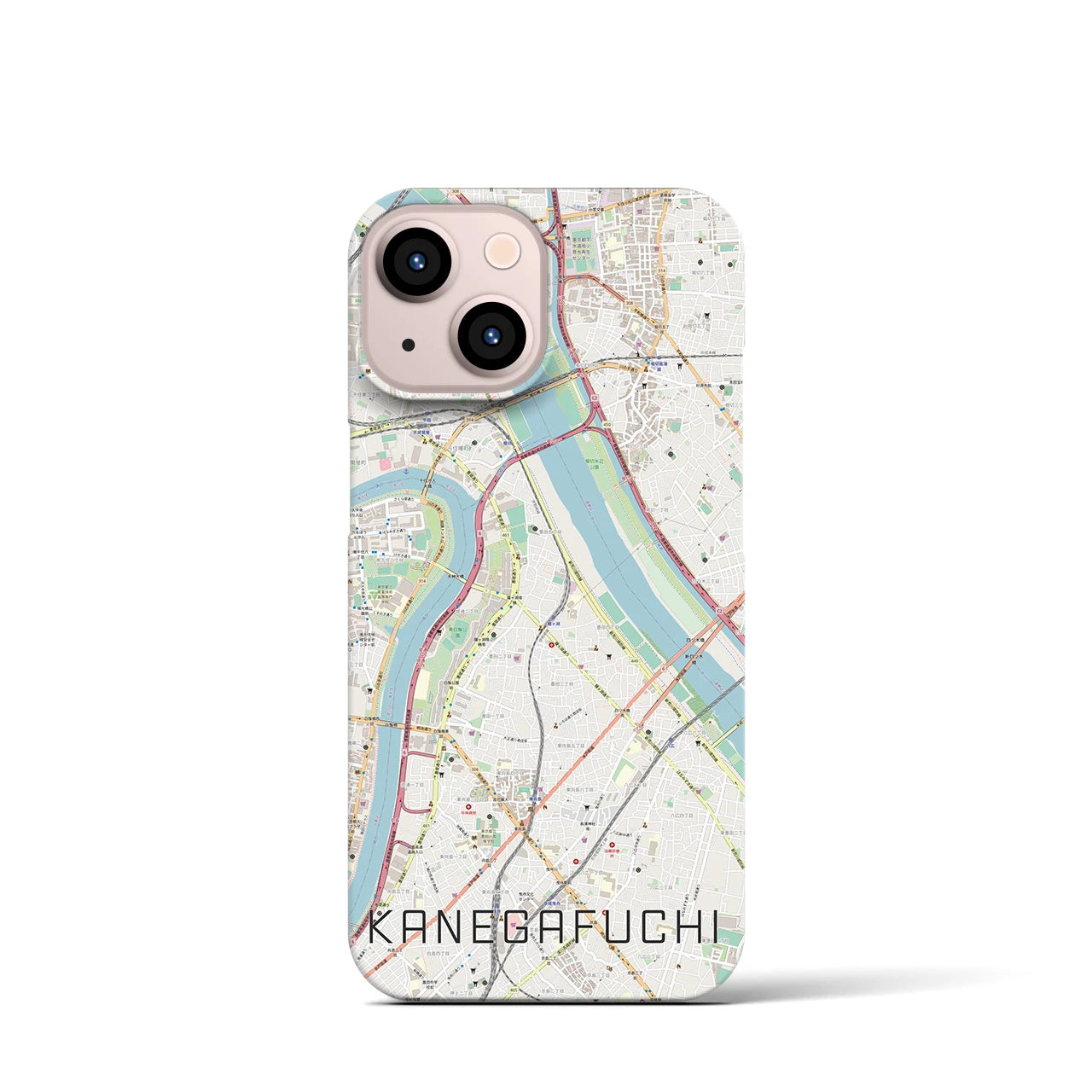 【鐘ヶ淵(東京都)】地図柄iPhoneケース(バックカバータイプ)
