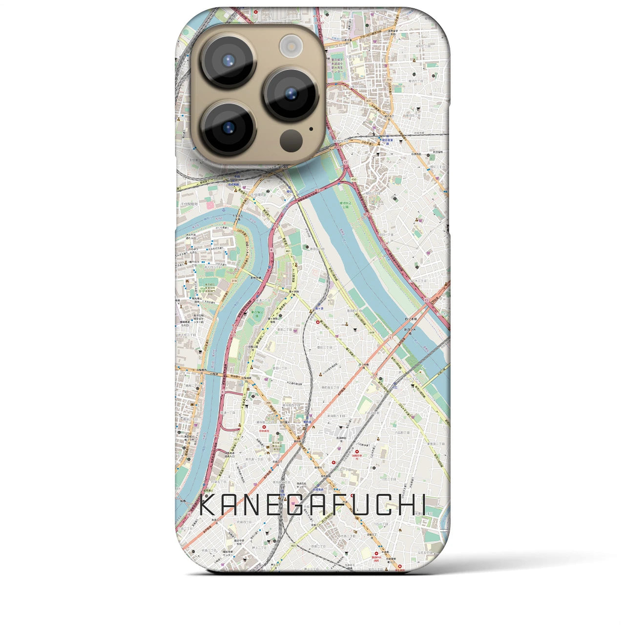 【鐘ヶ淵(東京都)】地図柄iPhoneケース(バックカバータイプ)