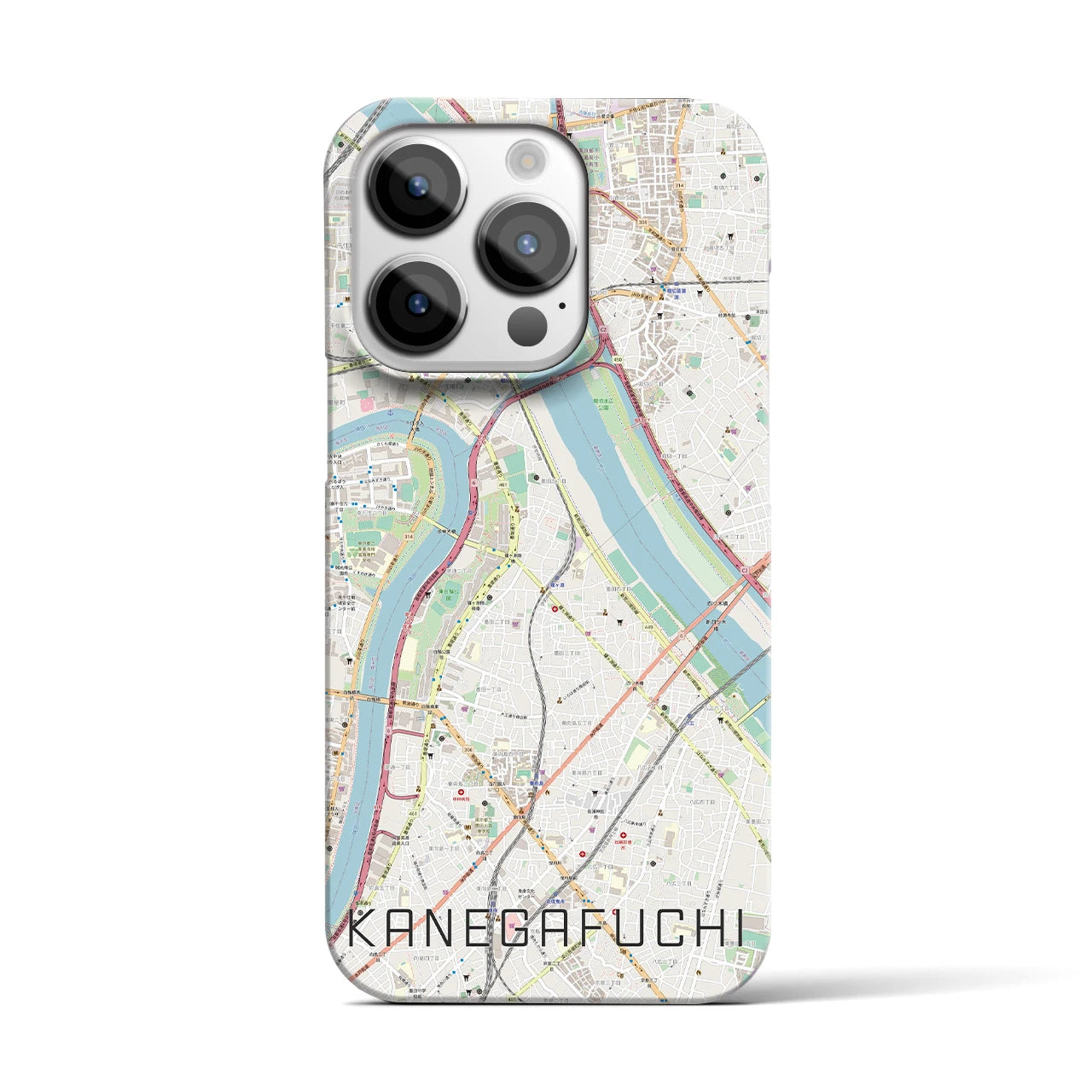 【鐘ヶ淵(東京都)】地図柄iPhoneケース(バックカバータイプ)