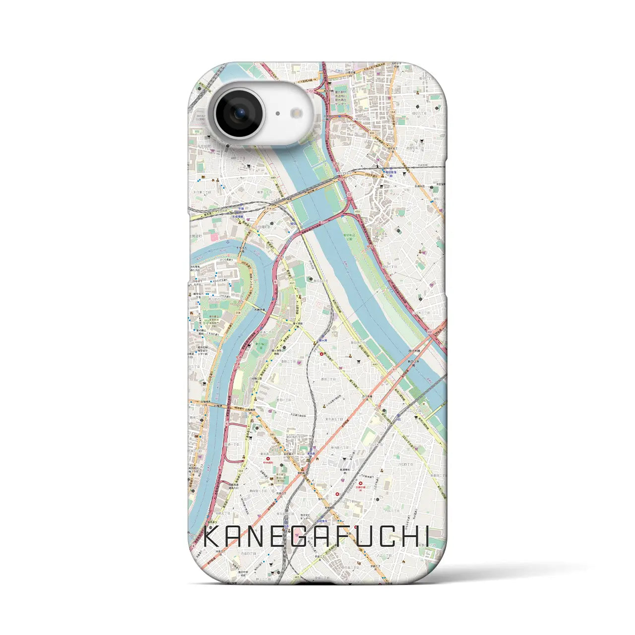 【鐘ヶ淵(東京都)】地図柄iPhoneケース(バックカバータイプ)