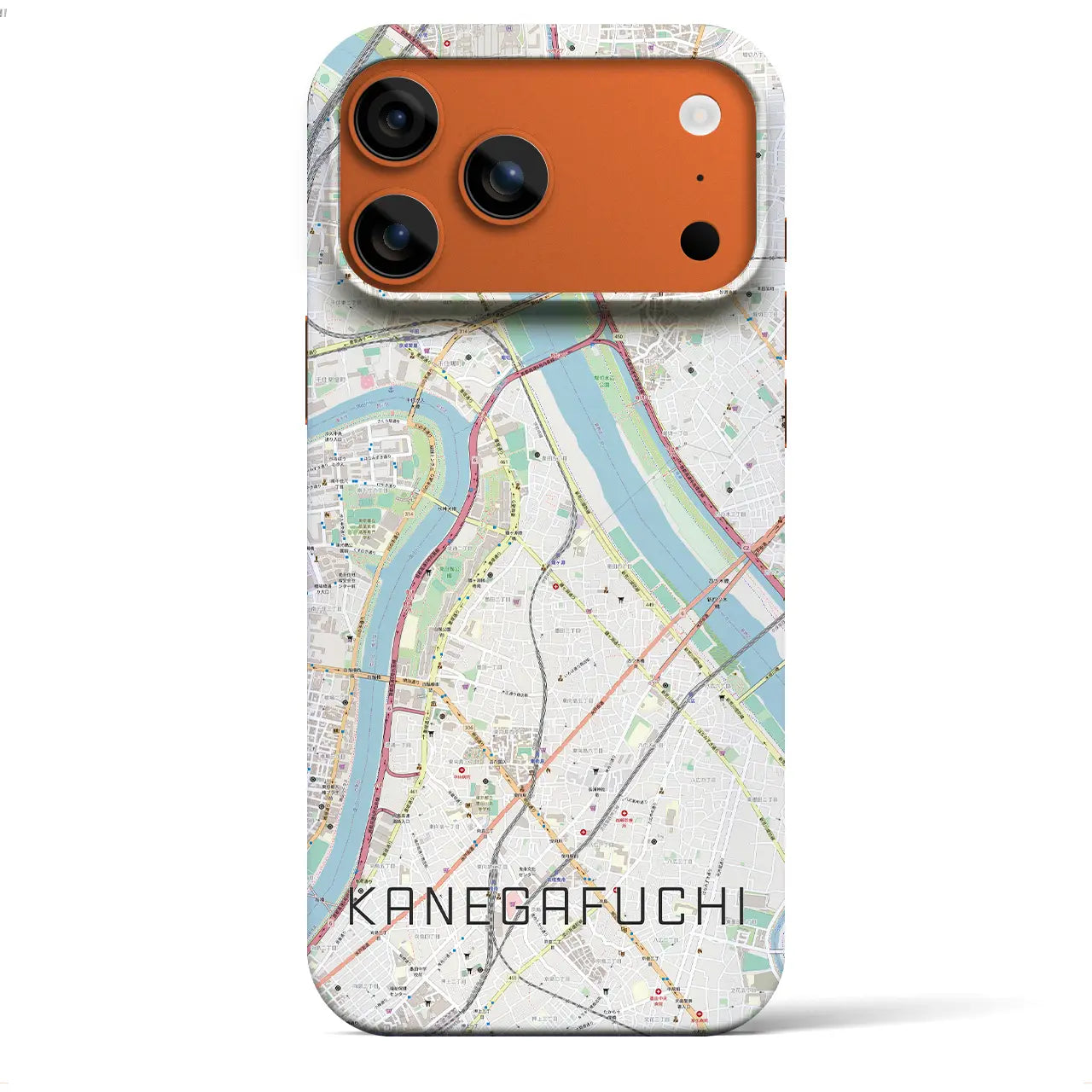 【鐘ヶ淵(東京都)】地図柄iPhoneケース(バックカバータイプ)