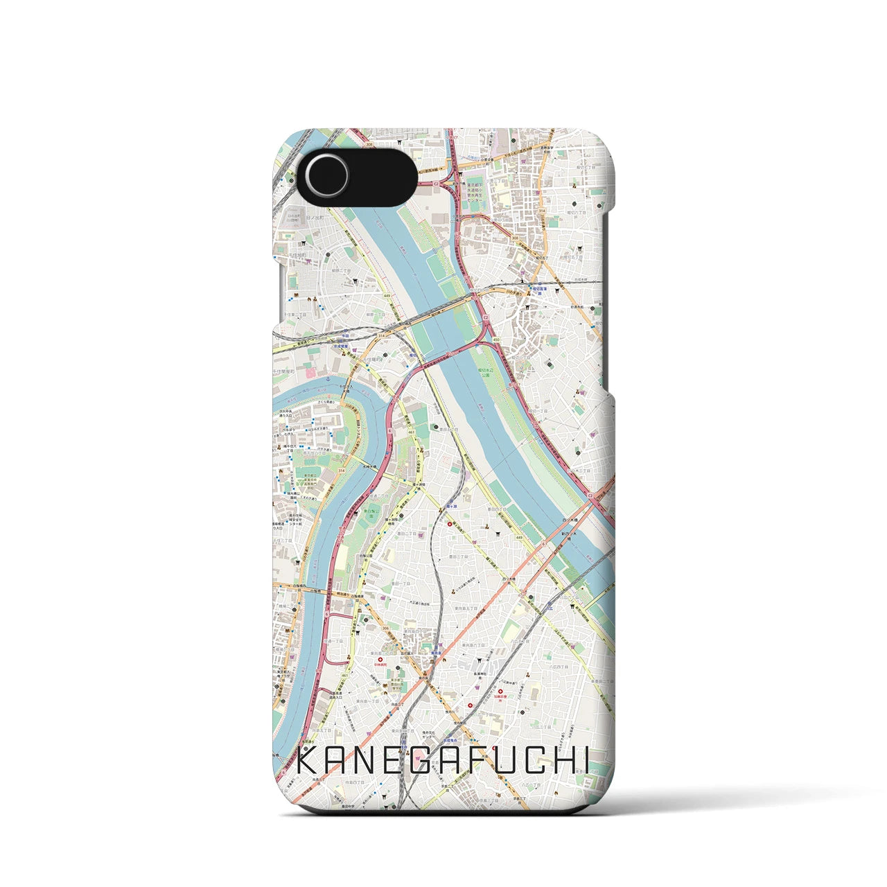 【鐘ヶ淵(東京都)】地図柄iPhoneケース(バックカバータイプ)