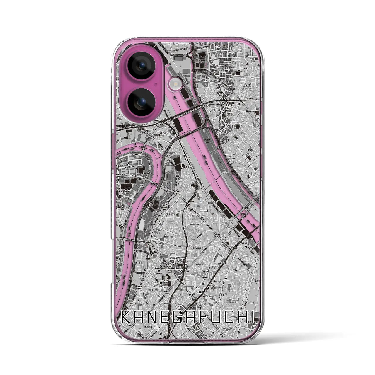 【鐘ヶ淵(東京都)】地図柄iPhoneケース(クリアタイプ)