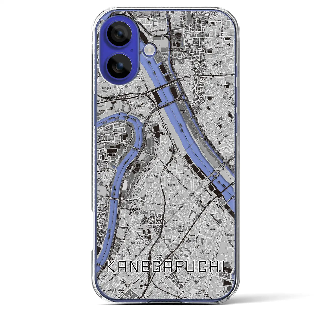 【鐘ヶ淵(東京都)】地図柄iPhoneケース(クリアタイプ)