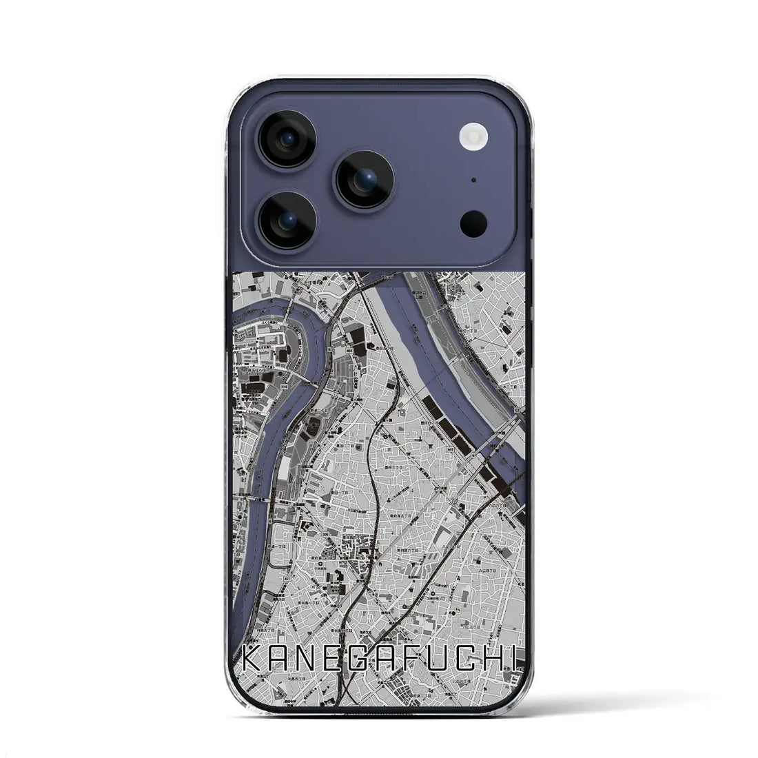 【鐘ヶ淵(東京都)】地図柄iPhoneケース(クリアタイプ)