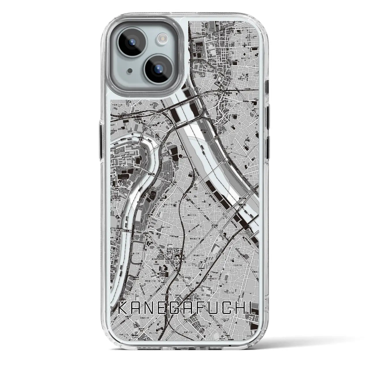 【鐘ヶ淵(東京都)】地図柄iPhoneケース(MagSafeタイプ)