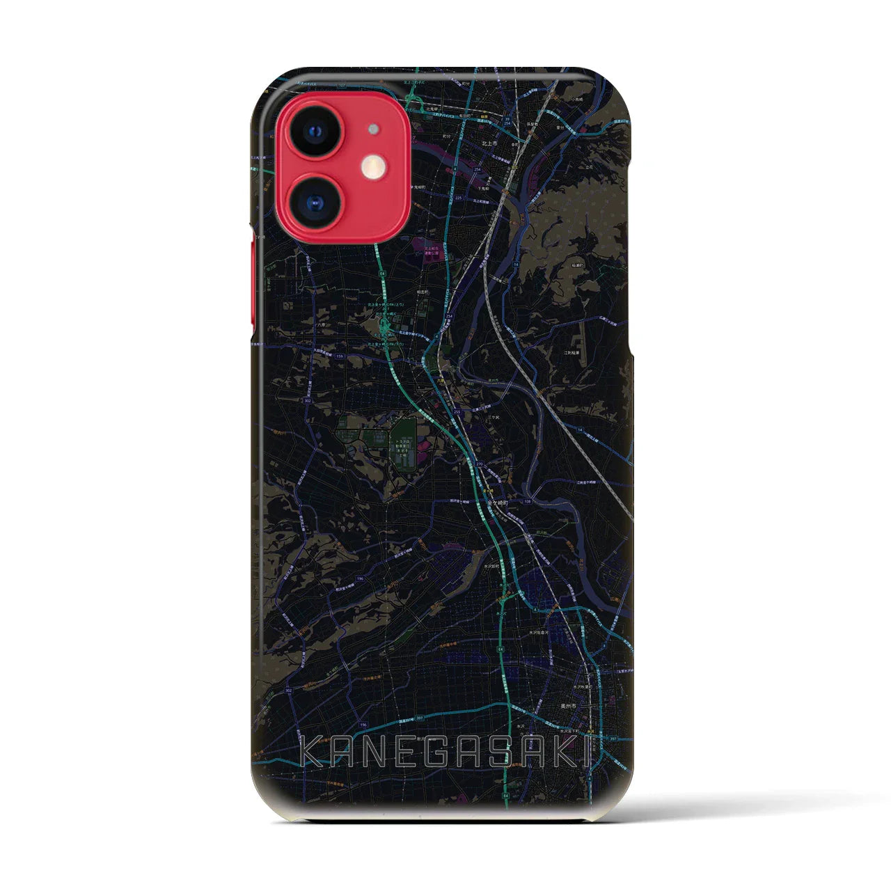 【金ケ崎(岩手県)】地図柄iPhoneケース(バックカバータイプ)