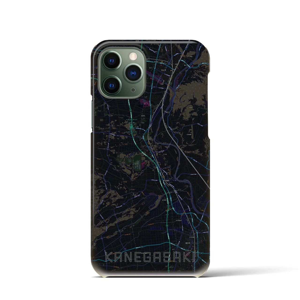 【金ケ崎(岩手県)】地図柄iPhoneケース(バックカバータイプ)