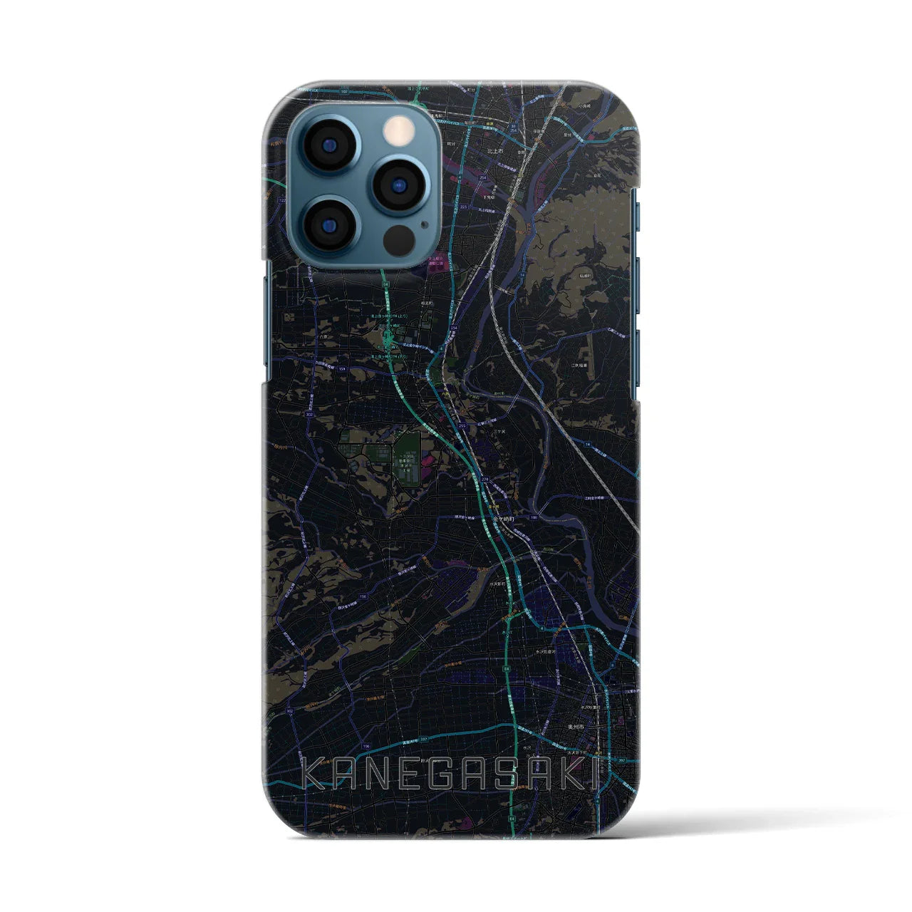 【金ケ崎(岩手県)】地図柄iPhoneケース(バックカバータイプ)