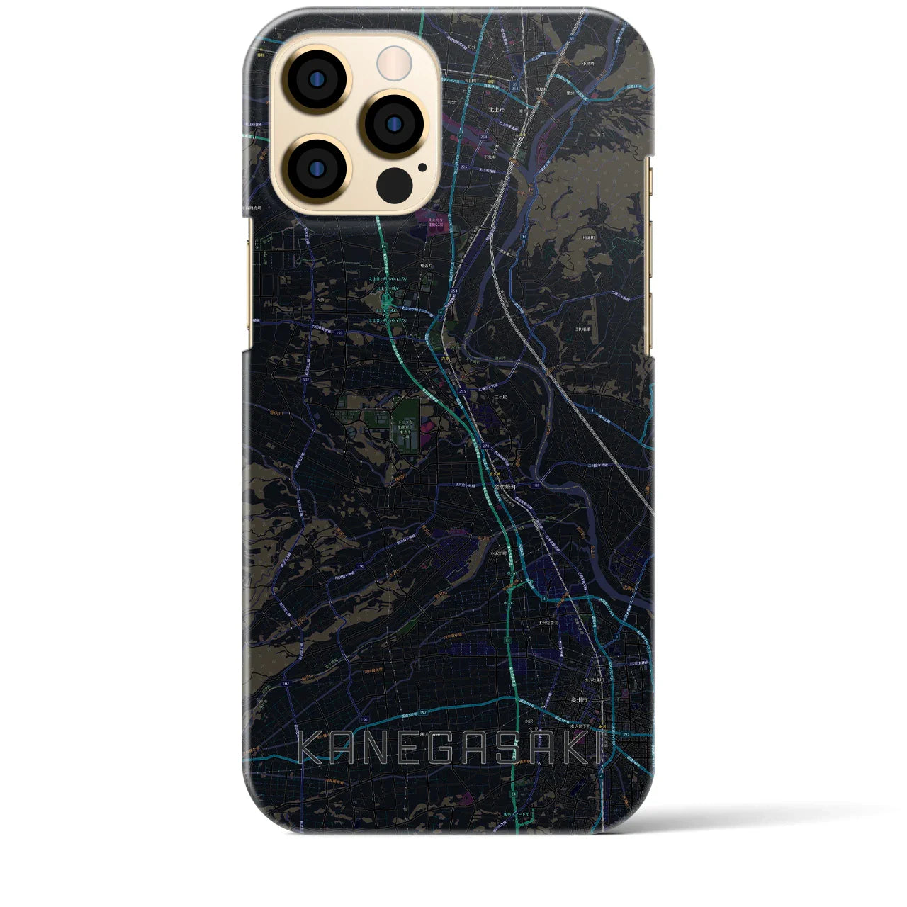 【金ケ崎(岩手県)】地図柄iPhoneケース(バックカバータイプ)