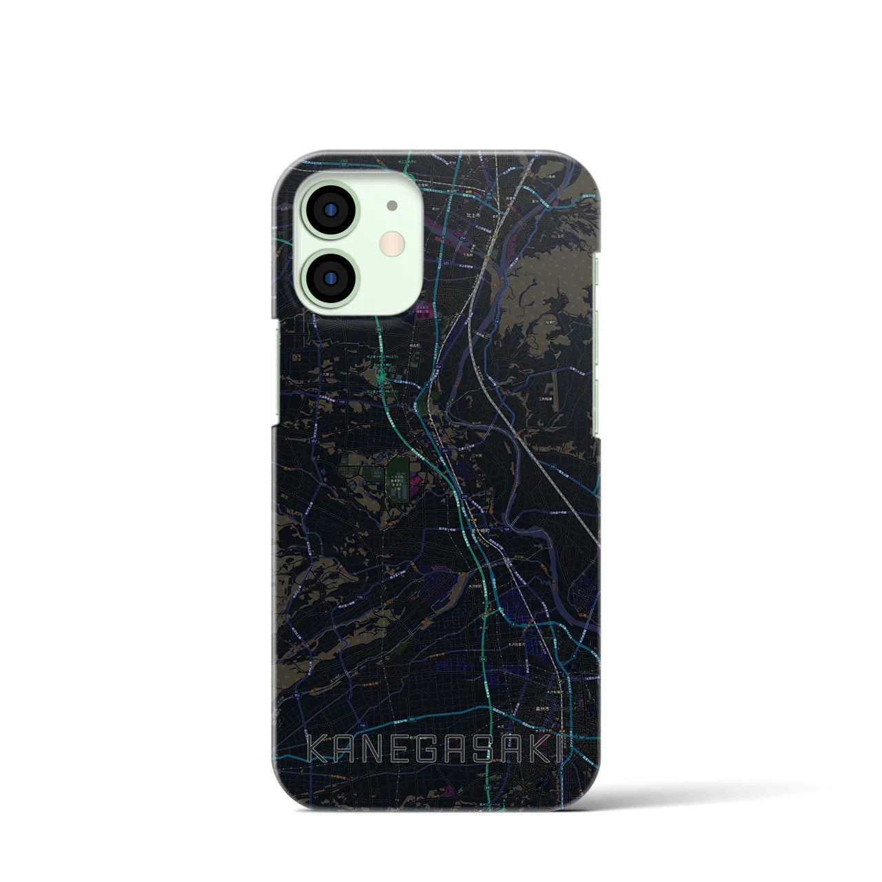【金ケ崎(岩手県)】地図柄iPhoneケース(バックカバータイプ)